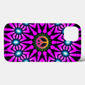 Fuschia Stropdas-Dye Peace Sign iPhone 6 Hoesje (Achterkant (horizontaal))