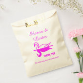 Fuschia Swans Bedankzakje (Gezegeld)