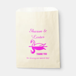 Fuschia Swans Bedankzakje