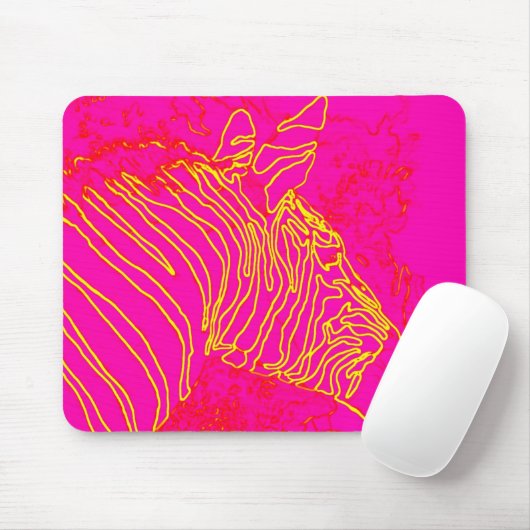 Fuschia Zebra Muismat (Met muis)