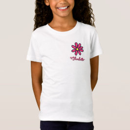 Fuscia Bloem Doodle Persoonlijk T-shirt