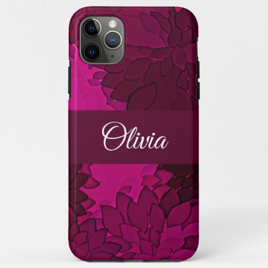 Fuscia Bloemnaam Roze Elegant Case-Mate iPhone Case (Achterkant)
