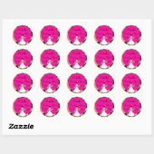 Fuscia Leopard Vrijgezellenfeest Stickers (Vel)