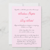 Fuscia Paisley Wedding Invitation Kaart (Achterkant)