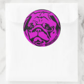 Fuscia Pug Sticker (Tas)