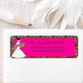 Fuscia Wild Side Raven Bruid Adresetiketten Etiket (Insitu)