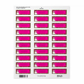 Fuscia Wild Side Raven Bruid Adresetiketten Etiket (Full Sheet)