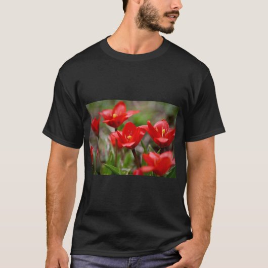Fuselier Tulp Bloem Print T-shirt (Voorkant)