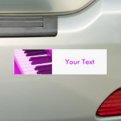 Fusha roze piano- of orgaantoetsenbord bumpersticker (Op auto)