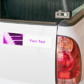 Fusha roze piano- of orgaantoetsenbord bumpersticker (Op Truck)