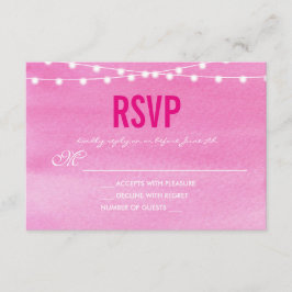 Fushcia Waterverf String Lights RSVP Kaartje