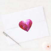 FUSHIA DISCO BALL DANCE PARTY HART STICKER (Envelop)