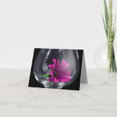 Fushia Floral Glass Note Kaart (Voorkant)