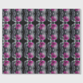Fushia Floral Glass Pattern Wrapping Paper Cadeaupapier (Vlak)