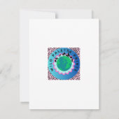 Fushia Floral Otter Notitiekaartje (Achterkant)