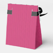Fushia Striped Zebra and Hearts Pattern Favor Box Bedankdoosjes (Achterkant)