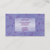 FUSHIA SWIRLS Graphic Designer Visitekaartje (Achterkant)