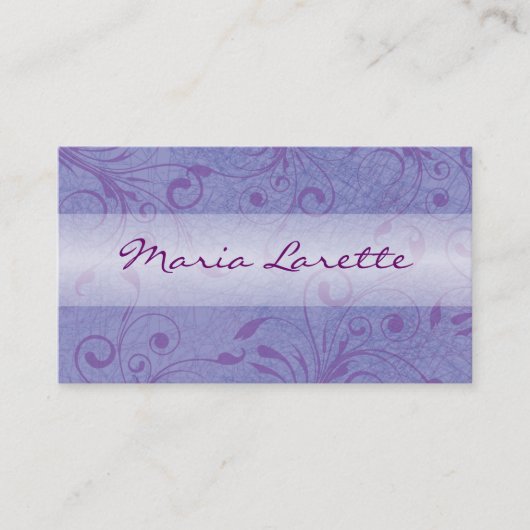 FUSHIA SWIRLS Graphic Designer Visitekaartje (Voorkant)