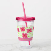Fushia trouwgast Acryl Drinkbeker (Links)