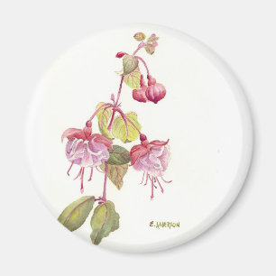 Fushia waterverf rood en roze magneet