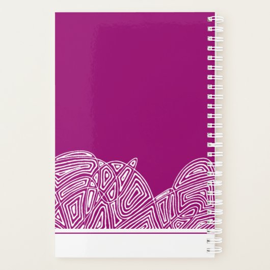 Fushia Waves Planner (Achterkant)