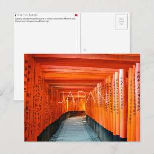 Fushimi Inari, Kyoto, Japan Reisansichtkaart Briefkaart