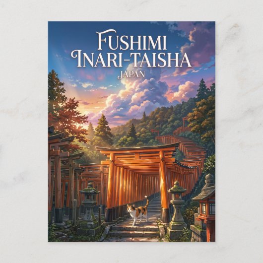 Fushimi Inari Taisha Japan Briefkaart (Voorkant)