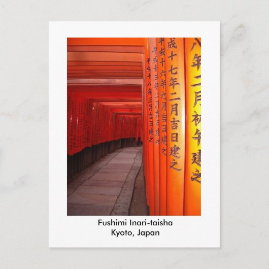 Fushimi Inari-taisha Kyoto, Japan Briefkaart (Voorkant)