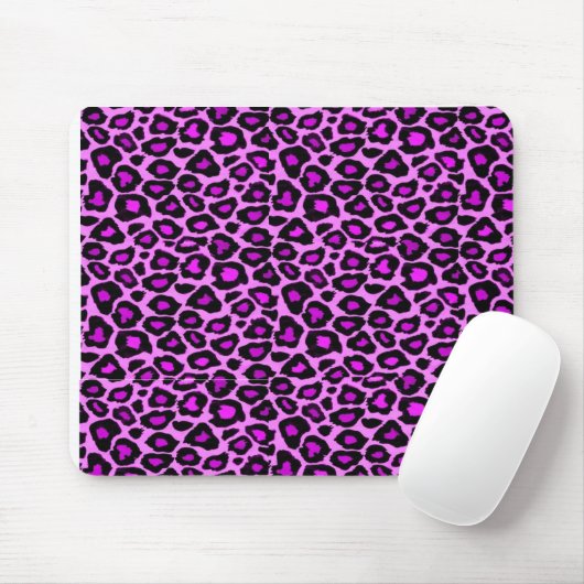 fushsia leopard print muispad muismat (Met muis)