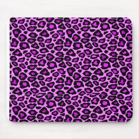 fushsia leopard print muispad muismat (Voorkant)