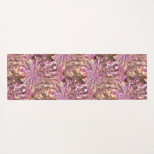 Fushsia moderne kunst yoga mat (Achterkant (horizontaal))