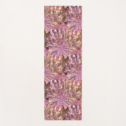 Fushsia moderne kunst yoga mat (Voorkant)