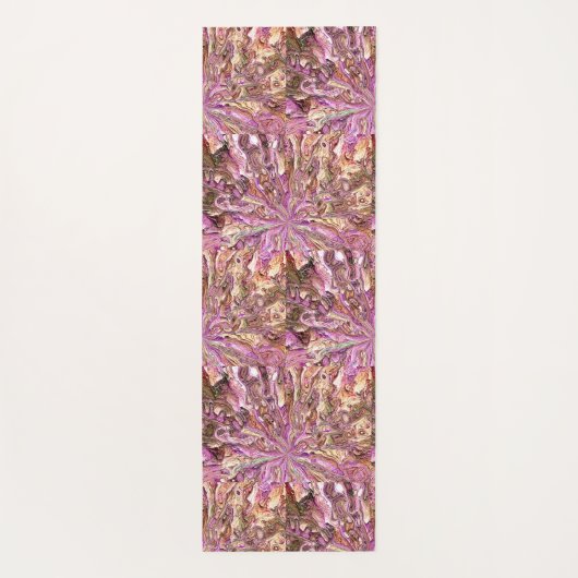 Fushsia moderne kunst yoga mat (Achterkant)