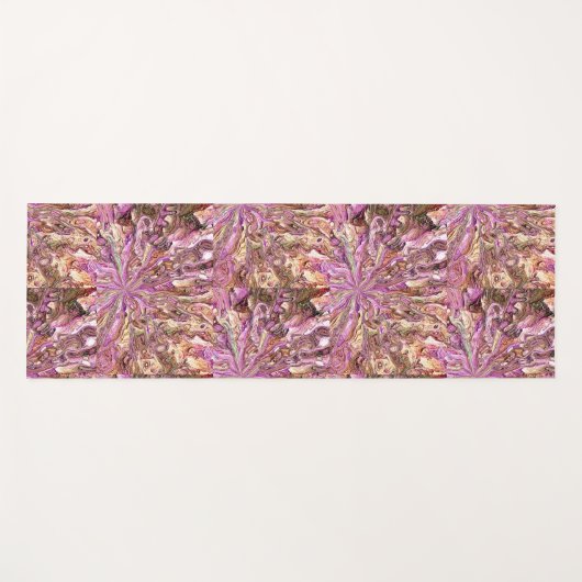 Fushsia moderne kunst yoga mat (Voorkant (horizontaal))