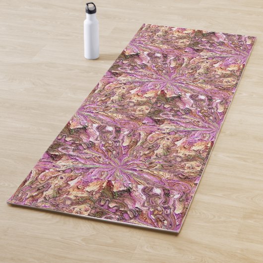 Fushsia moderne kunst yoga mat (In situ)