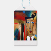 Fusie-abstracte kunst cadeaulabel (Voorkant)