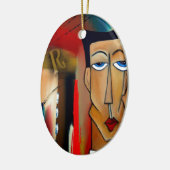 Fusie-abstracte kunst keramisch ornament (Links)