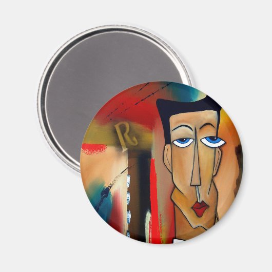 Fusie-abstracte kunst magneet (Voorkant / Achterkant)