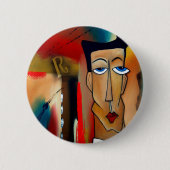 Fusie-abstracte kunst ronde button 5,7 cm (Voorkant)