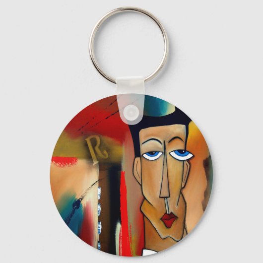 Fusie-abstracte kunst sleutelhanger (Voorkant)