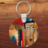 Fusie-abstracte kunst sleutelhanger (Voorkant)