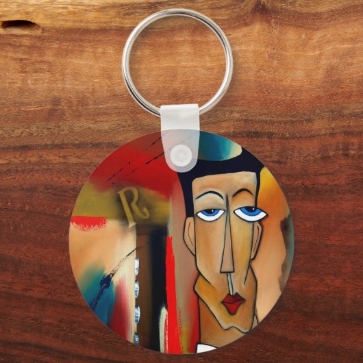 Fusie-abstracte kunst sleutelhanger (Voorkant)