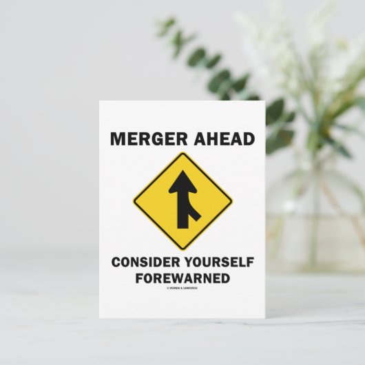 Fusie Ahead Beschouw jezelf gewaarschuwd (teken) Briefkaart (Staand voorkant)