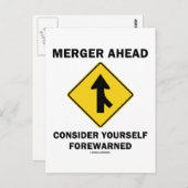 Fusie Ahead Beschouw jezelf gewaarschuwd (teken) Briefkaart (Voorkant / Achterkant)