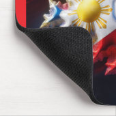 Fusie van Filipijnse vlag en Mandelbrot Fractal Muismat (Hoek)