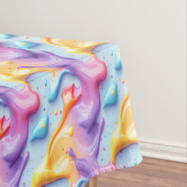 fusie van regenboogverf tafelkleed