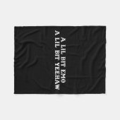 Fusie van twee stijlen, Cowboy, Ranch, Emo, Yeehaw Fleece Deken (Voorkant (Horizontaal))