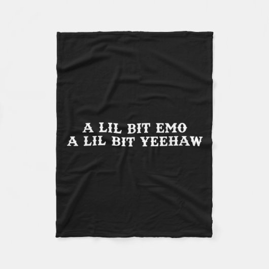 Fusie van twee stijlen, Cowboy, Ranch, Emo, Yeehaw Fleece Deken (Voorkant)