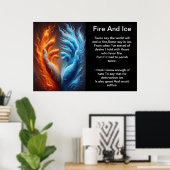 Fusie van vuur en ijs poster (Thuiskantoor)