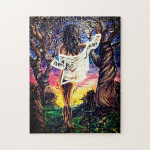 Fusie - Waterverf schilderen - Bosdame Legpuzzel